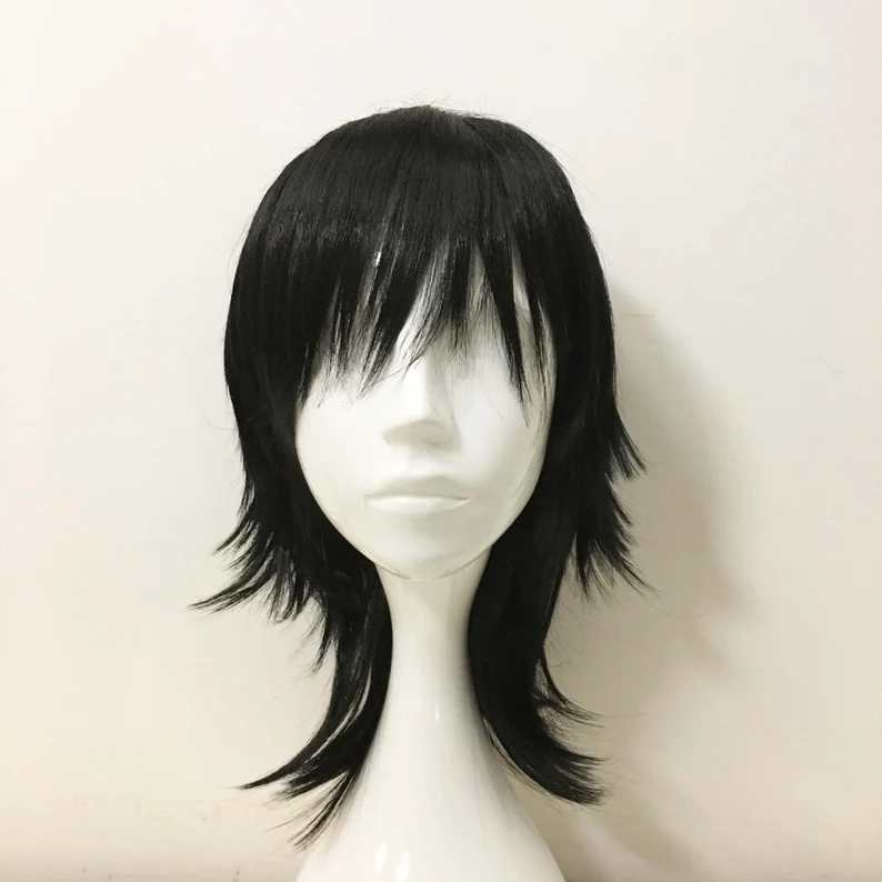 Emo Wig Unisex Black Mullet St - Sword Art Online Cape 评论和价格