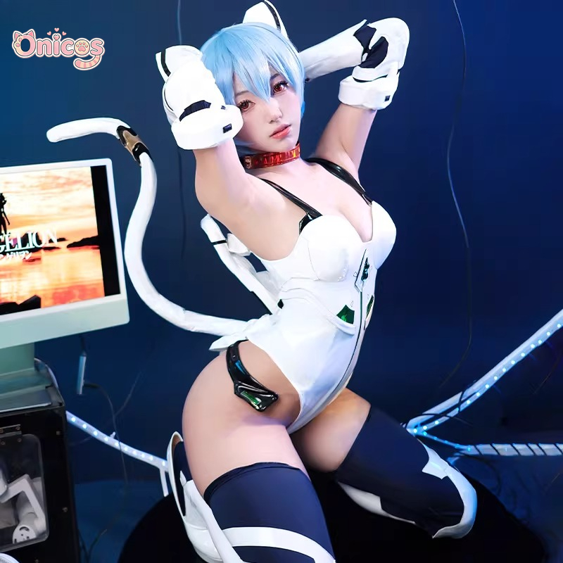 Ayanami Rei Cat Ear Anime Cosp - Anime Cosplay Girl 评论和价格
