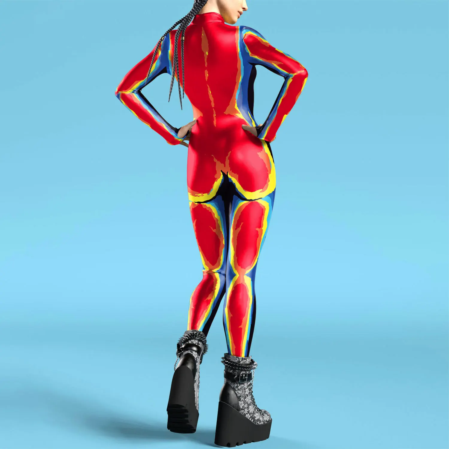 Women 3D Print Zentai Bodysuit - Anime Cosplay Images 评论和价格