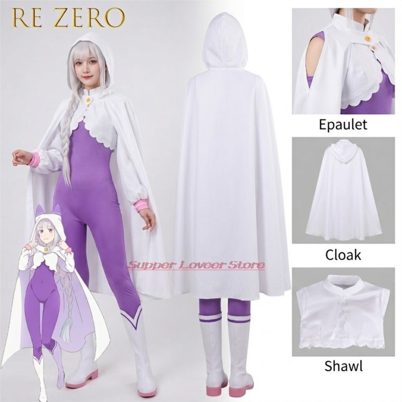 Re Zero  Emilia Cosplay Costum - Anime Cosplay Events 2026 评论和价格