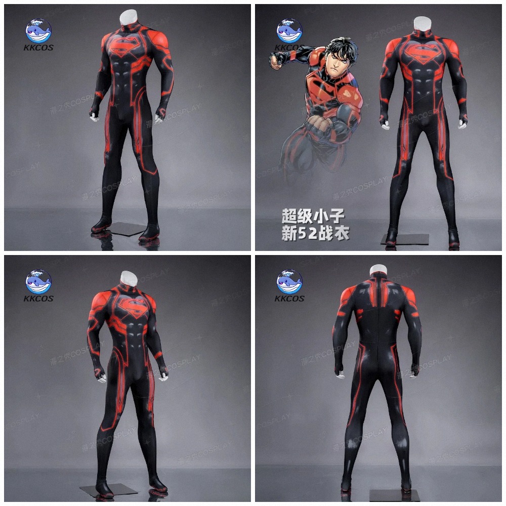 KKCos New 52 Superboy ‌Kon-El‌ - Anime Cosplay Outfits Male 评论和价格
